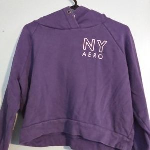 Small purple Cropped Aeropostale hoodie